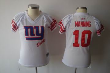 2011 Women Field Flirt Fashion Jersey New York Giants 10# Eli Manning  white jerseys