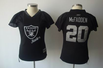 2011 Women Field Flirt Fashion Jersey Oakland Raiders 20# Darren McFadden black jerseys