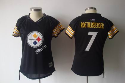 2011 Women Field Flirt Fashion Jersey Pittsburgh Steelers 7 Ben Roethlisberger black Jerseys