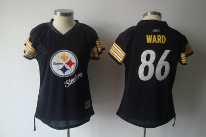 2011 Women Field Flirt Fashion Jersey Pittsburgh Steelers 86 Hines Ward  black Jerseys