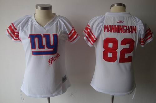 2011 Women Field Flirt new York Giants #82 Mario Manningham white Jersey