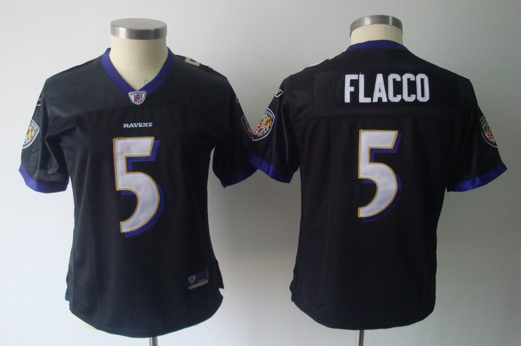 2011 Women TEAM Baltimore Ravens 5# Joe Flacco blackJerseys