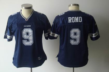 2011 Women TEAM Jersey Dallas Cowboys #9 Tony Romo Blue Team jerseys