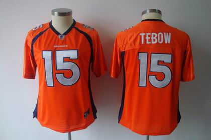 2011 Women TEAM Jersey Denver Broncos #15 Tim Tebow Alternate Jersey orange