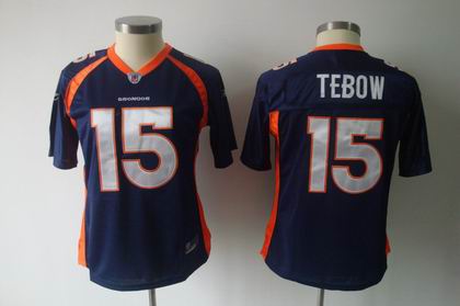 2011 Women TEAM Jersey Denver Broncos #15 Tim Tebow Alternate blue  Jersey