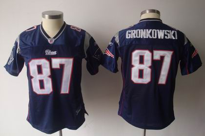 2011 Women TEAM Jersey New England Patriots #87 Rob Gronkowski BLUE Jersey