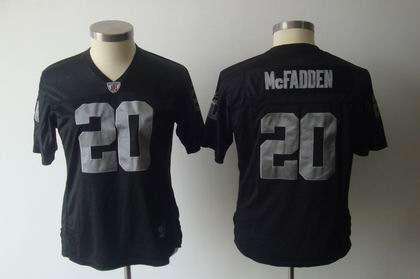 2011 Women TEAM Jersey Oakland Raiders 20 Darren McFadden black jerseys
