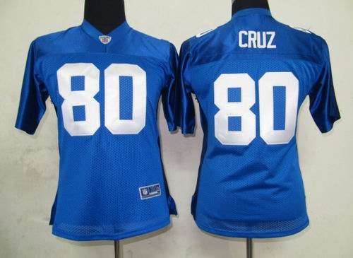 2011 Women TEAM New York Giants 80 Victor Cruz Blue Jersey
