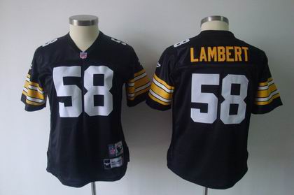 2011 Women team Jersey Pittsburgh Steelers #58 Jack Lambert black MitchellandNess jersey