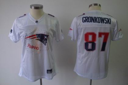 2011 Womens FEM FAN Jersey New England Patriots #87 Rob Gronkowski white Jersey