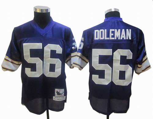 2012 Hall of Fame Minnesota Vikings #56 Chris Doleman purple color throwback jerseys