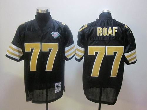 2012 Hall of Fame New Orleans Saints #77 Willie Roaf black 1994 throwback jerseys