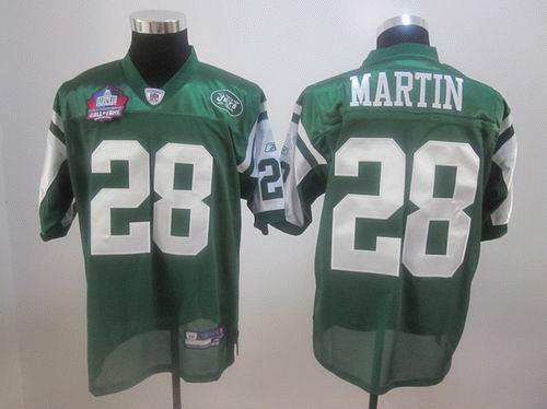 2012 Hall of Fame New York Jets #28 Curtis Martin green jerseys
