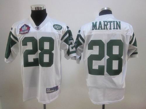 2012 Hall of Fame New York Jets #28 Curtis Martin white jerseys