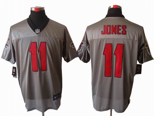 2012 Nike Atlanta Falcons 11 Julio Jones Gray shadow elite jerseys