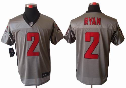 2012 Nike Atlanta Falcons 2 Matt Ryan Gray shadow elite jerseys