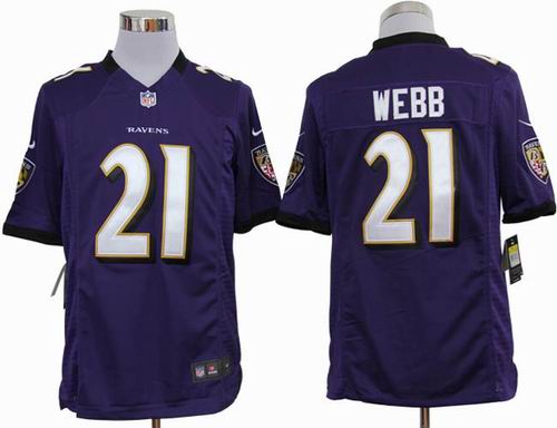 2012 Nike Baltimore Ravens #21 Lardarius Webb purple game jerseys