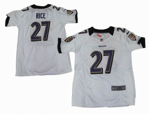 2012 Nike Baltimore Ravens #27 Ray Rice white Elite jerseys