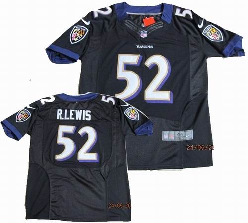 2012 Nike Baltimore Ravens #52 Ray Lewis black Elite jerseys
