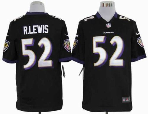 2012 Nike Baltimore Ravens #52 Ray Lewis black game jerseys
