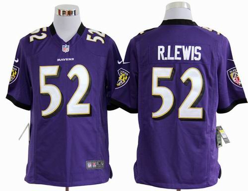2012 Nike Baltimore Ravens #52 Ray Lewis purple game jerseys