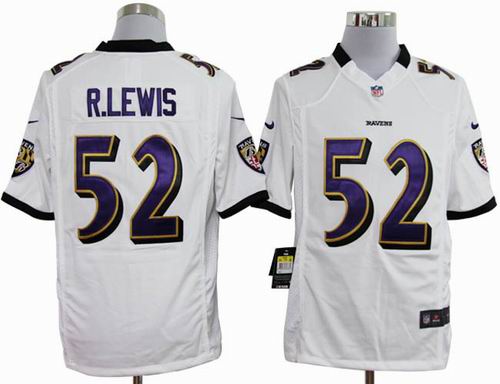 2012 Nike Baltimore Ravens #52 Ray Lewis white game jerseys