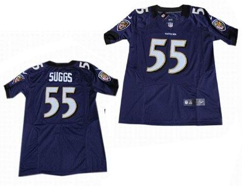 2012 Nike Baltimore Ravens #55 Terrell Suggs purple Elite jerseys