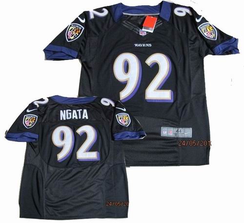 2012 Nike Baltimore Ravens #92 Haloti Ngata black Elite jerseys