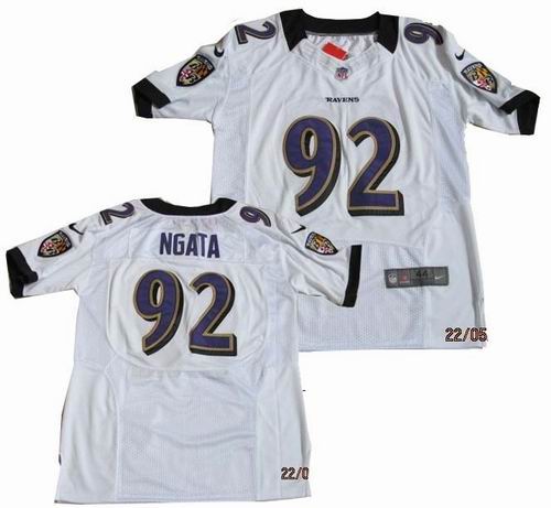 2012 Nike Baltimore Ravens #92 Haloti Ngata white Elite jerseys