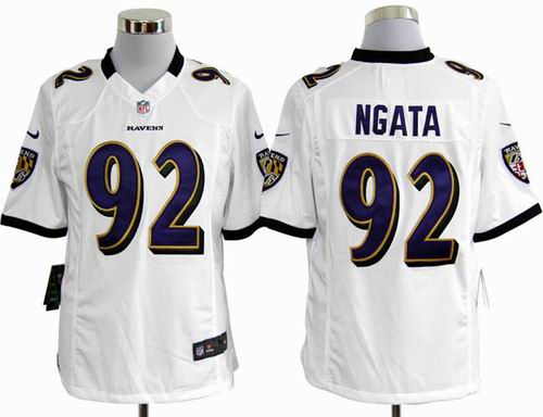 2012 Nike Baltimore Ravens #92 Haloti Ngata white game jerseys