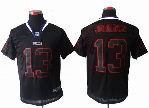 2012 Nike Buffalo Bills #13 Steve Johnson Lights Out Black elite Jersey