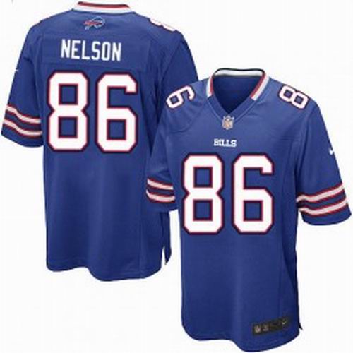 2012 Nike Buffalo Bills #86 Nelson David Blue Elite Jersey
