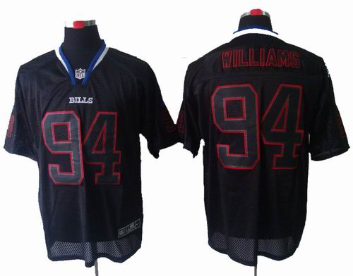 2012 Nike Buffalo Bills 94 Mario Williams Lights Out Black elite Jersey