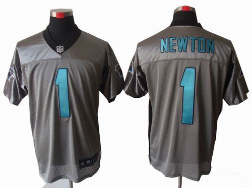 2012 Nike Carolina Panthers 1# Cam Newton  Gray shadow elite jerseys