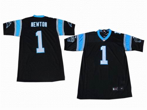 2012 Nike Carolina Panthers 1# Cam Newton black Elite jerseys