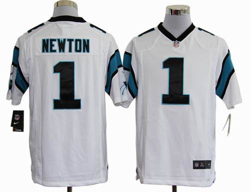 2012 Nike Carolina Panthers 1# Cam Newton white game jerseys