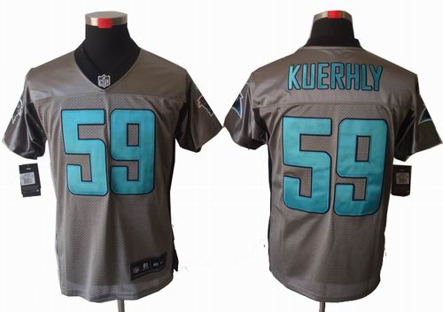 2012 Nike Carolina Panthers 59# Luke Kuechly Gray shadow elite jerseys