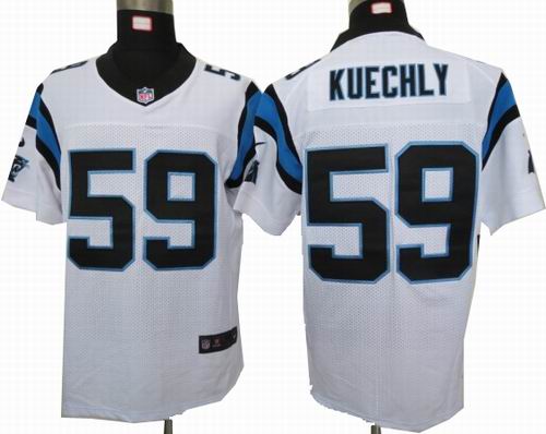 2012 Nike Carolina Panthers 59# Luke Kuechly white Elite Jersey
