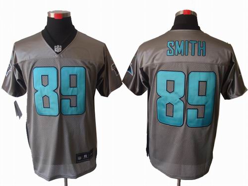 2012 Nike Carolina Panthers 89 Steve Smith Gray shadow elite jerseys