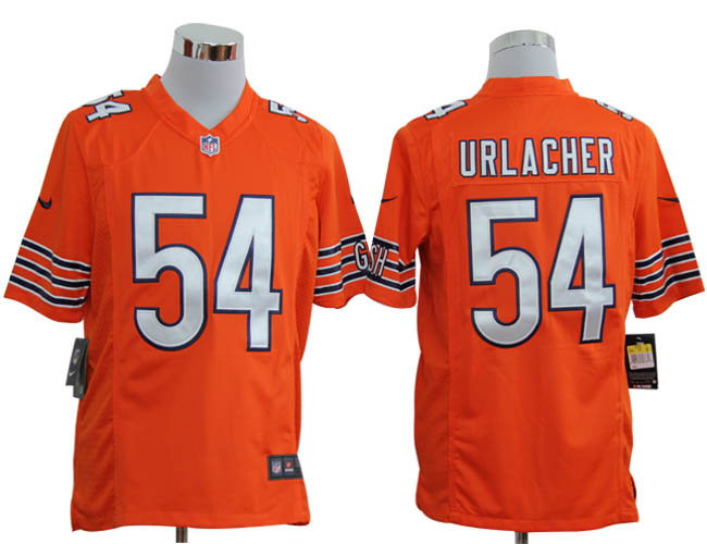 2012 Nike Chicago Bears #54 Brian Urlacher orange game jerseys