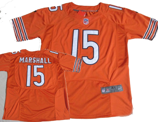 2012 Nike Chicago Bears 15# Brandon Marshall orange Elite Jersey