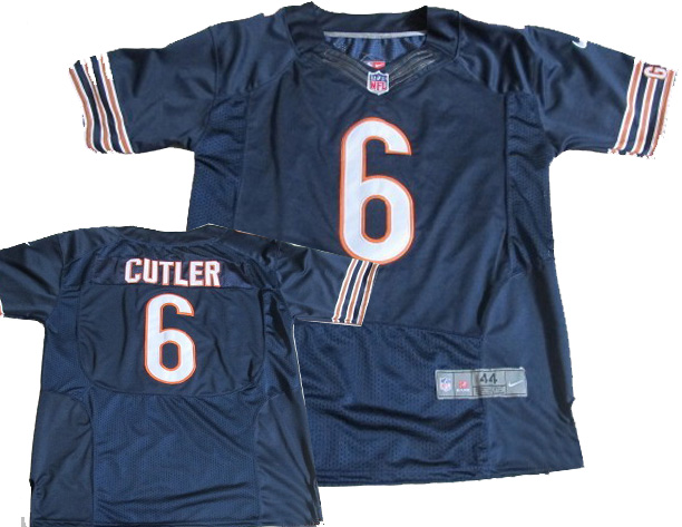 2012 Nike Chicago Bears 6# Jay Cutler Blue Elite Jersey