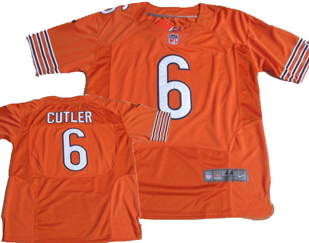2012 Nike Chicago Bears 6# Jay Cutler orange Elite Jersey