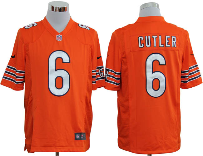 2012 Nike Chicago Bears 6# Jay Cutler orange game Jersey