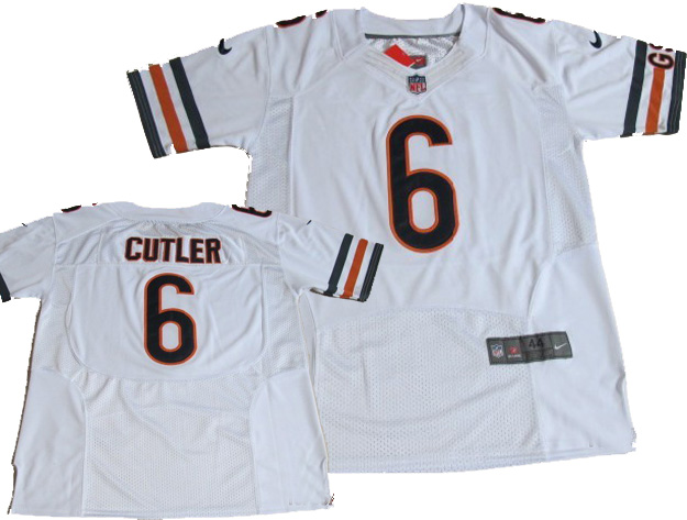 2012 Nike Chicago Bears 6# Jay Cutler white Elite Jersey