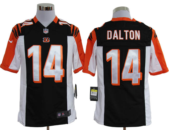 2012 Nike Cincinnati Bengals #14 Andy Dalton Black game jerseys