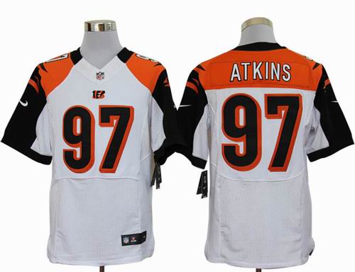 2012 Nike Cincinnati Bengals #97 Geno Atkins white elite jersey