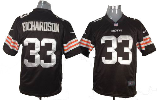 2012 Nike Cleveland Browns #33 Trent Richardson brown game jerseys