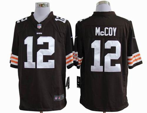 2012 Nike Cleveland Browns 12 Colt McCoy brown game jerseys