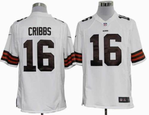 2012 Nike Cleveland Browns 16 Joshua Cribbs white game jerseys